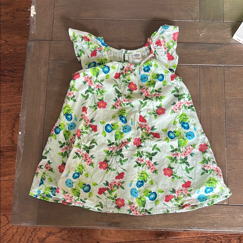 Old Navy Floral Dress with Pink and Green Accents